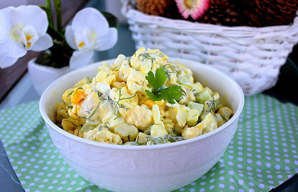 Салат из цветной капусты и картофеля фото
