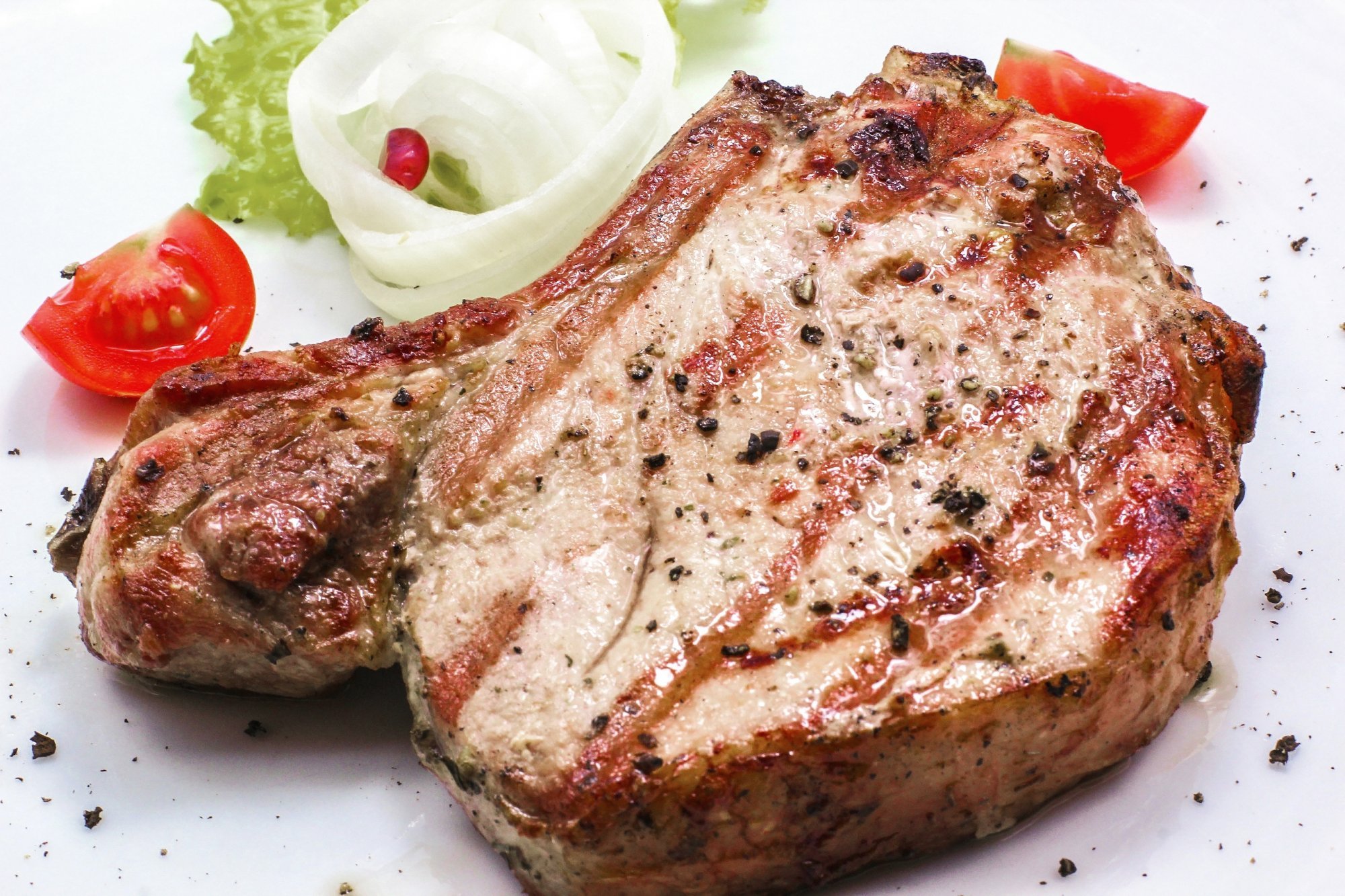 стейк из свинины на сковороде фото